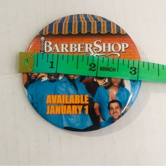 Barber Shop Promotional Button Pin Badge - Picture 3 of 3